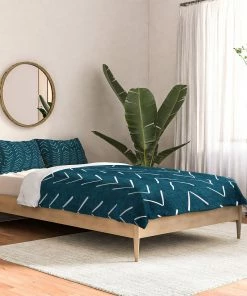 DYD MUD CLOTH BIG ARROWS IN TEAL DUVET / COMFORTER 32 DYD MUD CLOTH BIG ARROWS IN TEAL DUVET / COMFORTER