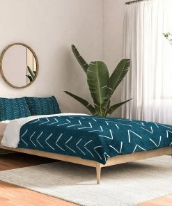 DYD MUD CLOTH BIG ARROWS IN TEAL DUVET / COMFORTER 28 DYD MUD CLOTH BIG ARROWS IN TEAL DUVET / COMFORTER