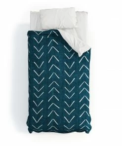 DYD MUD CLOTH BIG ARROWS IN TEAL DUVET / COMFORTER 30 DYD MUD CLOTH BIG ARROWS IN TEAL DUVET / COMFORTER