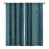 DYD MUD CLOTH BIG ARROWS IN TEAL WINDOW CURTAINS