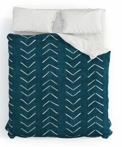 DYD MUD CLOTH BIG ARROWS IN TEAL DUVET / COMFORTER 39 DYD MUD CLOTH BIG ARROWS IN TEAL DUVET / COMFORTER