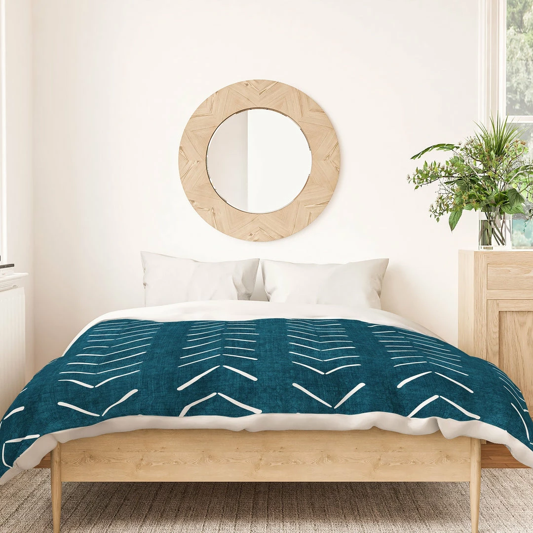 DYD MUD CLOTH BIG ARROWS IN TEAL DUVET / COMFORTER 5 DYD MUD CLOTH BIG ARROWS IN TEAL DUVET / COMFORTER