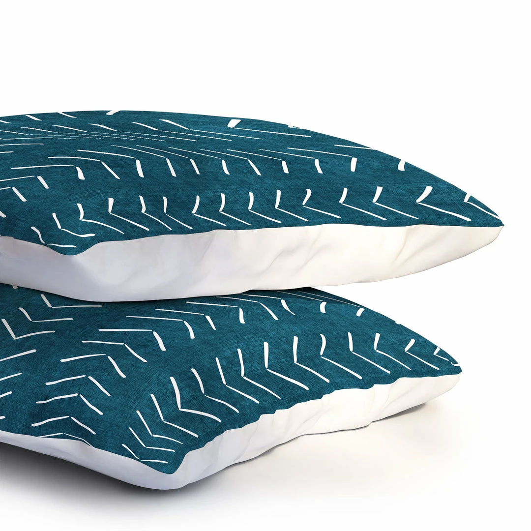 DYD MUD CLOTH BIG ARROWS IN TEAL PILLOW SHAMS 5 DYD MUD CLOTH BIG ARROWS IN TEAL PILLOW SHAMS