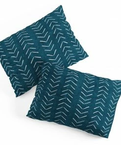 DYD MUD CLOTH BIG ARROWS IN TEAL PILLOW SHAMS 9 DYD MUD CLOTH BIG ARROWS IN TEAL PILLOW SHAMS