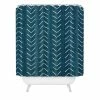 DYD MUD CLOTH BIG ARROWS IN TEAL SHOWER CURTAIN BATH