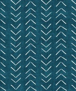 DYD MUD CLOTH BIG ARROWS IN TEAL SHOWER CURTAIN BATH