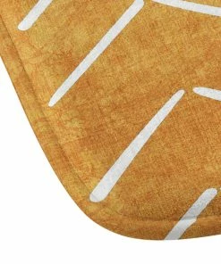 DYD MUD CLOTH BIG ARROWS IN YELLOW MEMORY FOAM BATH MAT