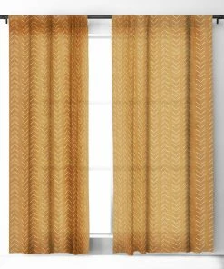 DYD WALL DECOR MUD CLOTH BIG ARROWS IN YELLOW WINDOW CURTAINS