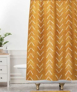 DYD MUD CLOTH BIG ARROWS IN YELLOW MEMORY FOAM BATH MAT