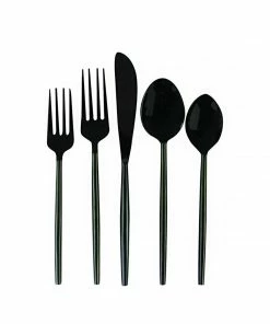 BH BLACK FLATWARE DINNER SET