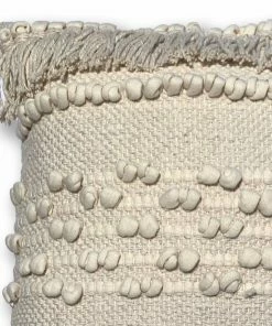 KK IVORY BOHO WOVEN PILLOW