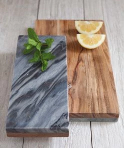 BH MARBLE & MANGO SERVING BOARDS ENTERTAINING