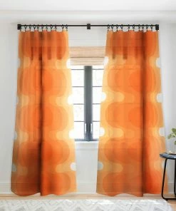 DYD ECHOES CREAMSICLE WINDOW CURTAINS