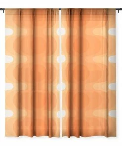 DYD ECHOES CREAMSICLE WINDOW CURTAINS