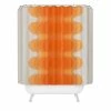 DYD ECHOES CREAMSICLE SHOWER CURTAIN