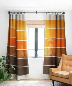 DYD ECHOES CREAMSICLE WINDOW CURTAINS