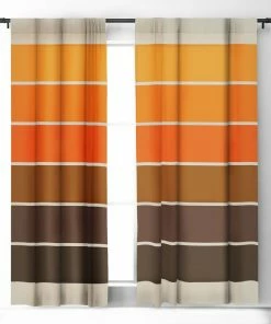 DYD GOLDEN SPRING STRIPES WINDOW CURTAINS
