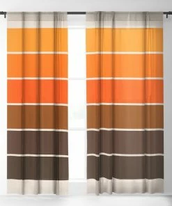 DYD GOLDEN SPRING STRIPES WINDOW CURTAINS