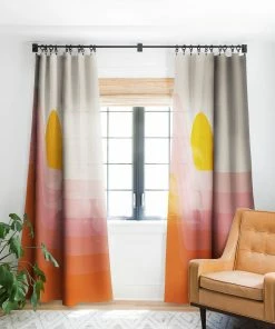 DYD GOLDEN SPRING STRIPES WINDOW CURTAINS