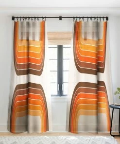 DYD WALL DECOR TAN TUNNEL WINDOW CURTAINS