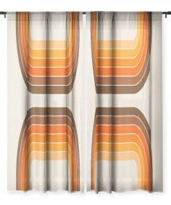DYD WALL DECOR TAN TUNNEL WINDOW CURTAINS