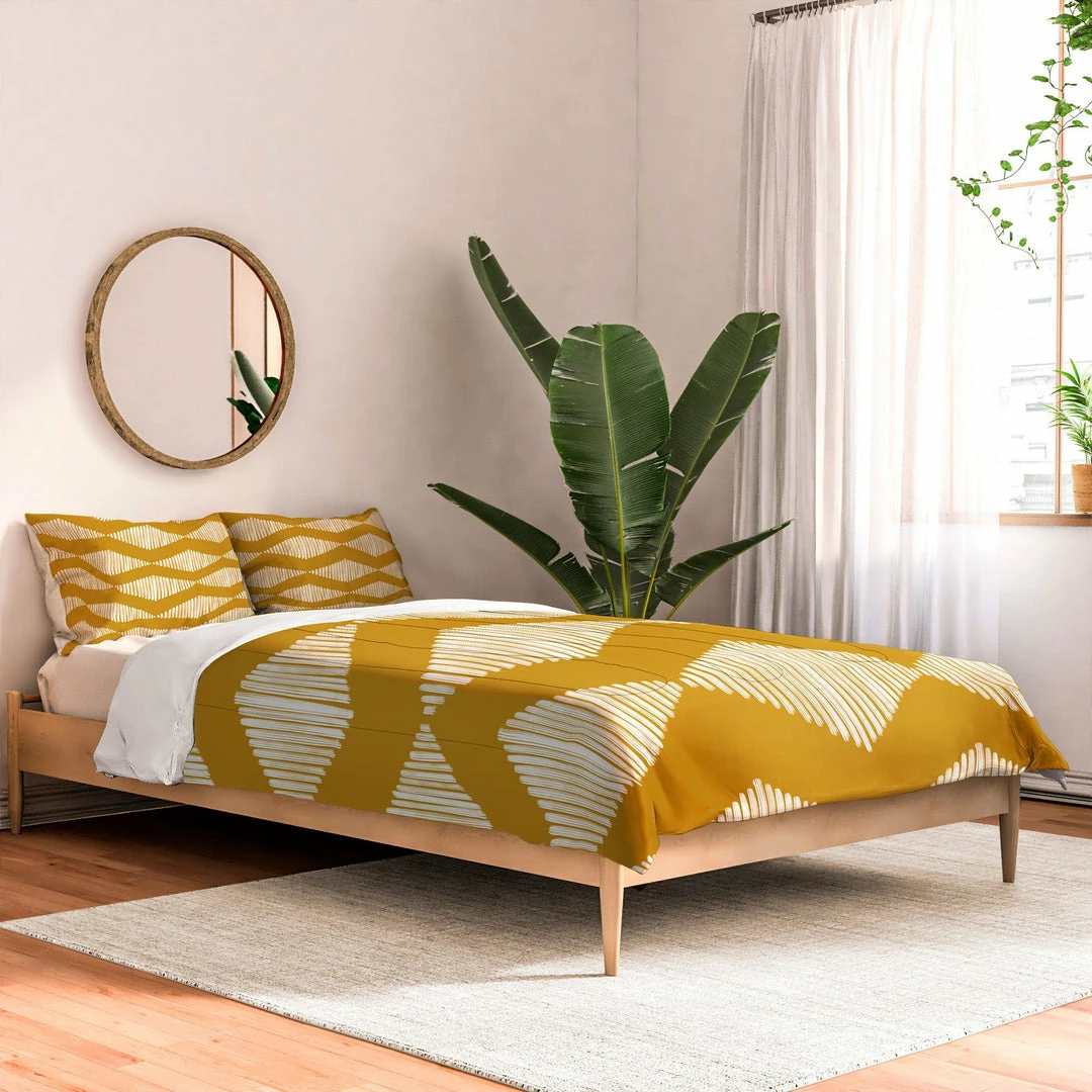DYD ACOUSTIC WAVE MUSTARD DUVET / COMFORTER NEWEST 4 DYD ACOUSTIC WAVE MUSTARD DUVET / COMFORTER NEWEST