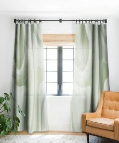 DYD ACOUSTIC WAVE MUSTARD WINDOW CURTAINS WALL DECOR