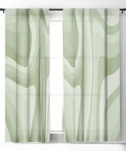 DYD ABSTRACT WAVY STRIPES LXXVIII WINDOW CURTAINS
