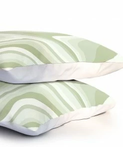 DYD SKY & WATER ABSTRACT WAVY STRIPES LXXVIII PILLOW SHAMS