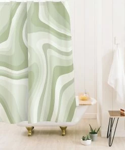 DYD BATH ABSTRACT WAVY STRIPES LXXVIII SHOWER CURTAIN