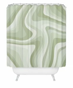 DYD BATH ABSTRACT WAVY STRIPES LXXVIII SHOWER CURTAIN