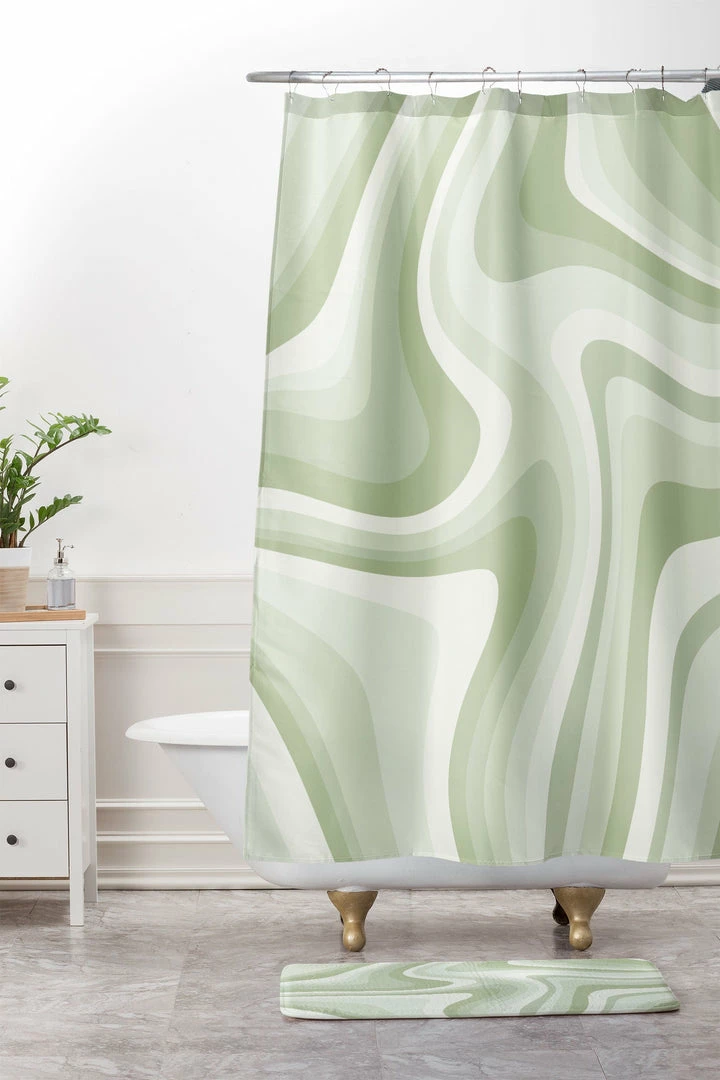 DYD ABSTRACT WAVY STRIPES LXXVIII MEMORY FOAM BATH MAT 6 DYD ABSTRACT WAVY STRIPES LXXVIII MEMORY FOAM BATH MAT