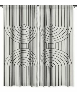 DYD ABSTRACT WAVY STRIPES LXXVIII WINDOW CURTAINS