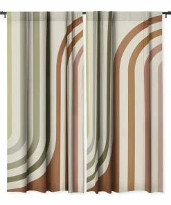 DYD WALL DECOR BOLD CURVATURE STRIPES I WINDOW CURTAINS