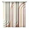 DYD WALL DECOR BOLD CURVATURE STRIPES I WINDOW CURTAINS