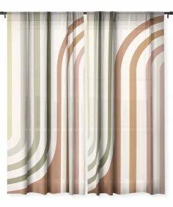 DYD WALL DECOR BOLD CURVATURE STRIPES I WINDOW CURTAINS