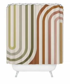 DYD BOLD CURVATURE STRIPES I SHOWER CURTAIN