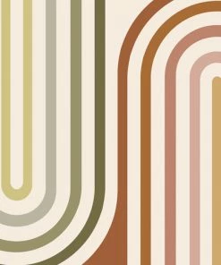 DYD BOLD CURVATURE STRIPES I SHOWER CURTAIN