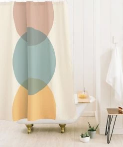 DYD CIRCLE GRADIENT MELON SHOWER CURTAIN BATH