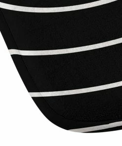 DYD MINIMAL LINE CURVATURE BLACK MEMORY FOAM BATH MAT