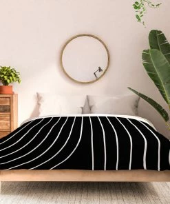 DYD MINIMAL LINE CURVATURE BLACK DUVET / COMFORTER