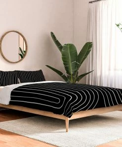 DYD MINIMAL LINE CURVATURE BLACK DUVET / COMFORTER