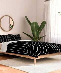 DYD MINIMAL LINE CURVATURE BLACK DUVET / COMFORTER