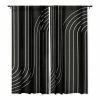 DYD MINIMAL LINE CURVATURE BLACK WINDOW CURTAINS WALL DECOR