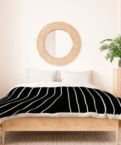DYD MINIMAL LINE CURVATURE BLACK DUVET / COMFORTER