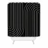 DYD MINIMAL LINE CURVATURE BLACK SHOWER CURTAIN BATH