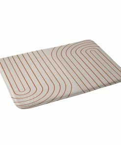 DYD MINIMAL LINE CURVATURE CORAL 2 MEMORY FOAM BATH MAT
