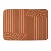 DYD MINIMAL LINE CURVATURE CORAL MEMORY FOAM BATH MAT