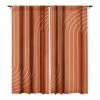 DYD WALL DECOR MINIMAL LINE CURVATURE CORAL WINDOW CURTAINS