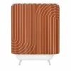 DYD MINIMAL LINE CURVATURE CORAL SHOWER CURTAIN BATH